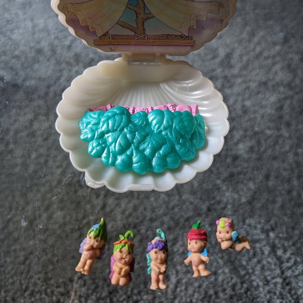 1993 Kenner Fairy Wrinkles Sweet Dreams Glitter Shell Vintage 90s toy